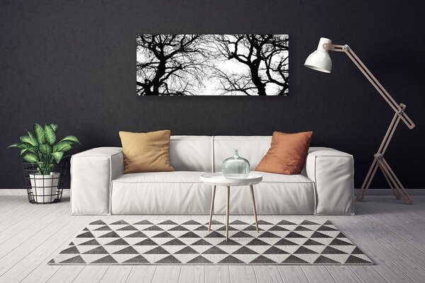Tablou pe panza canvas Copaci Natura negru