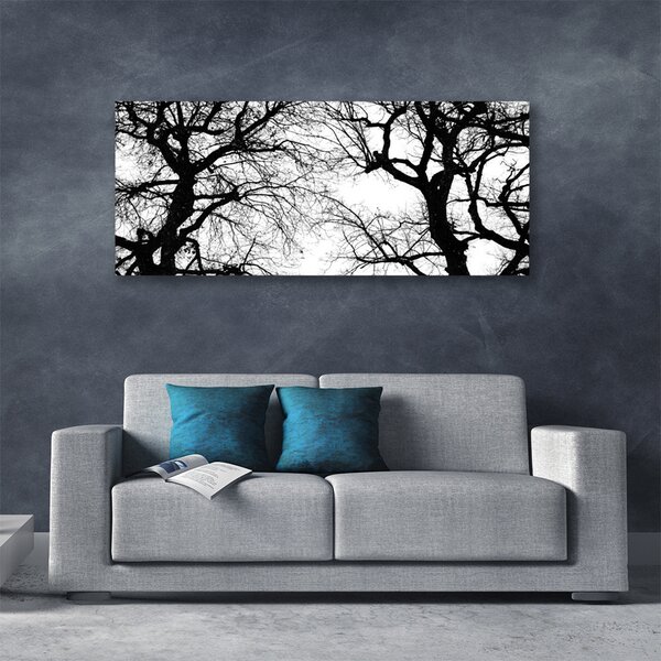 Tablou pe panza canvas Copaci Natura negru