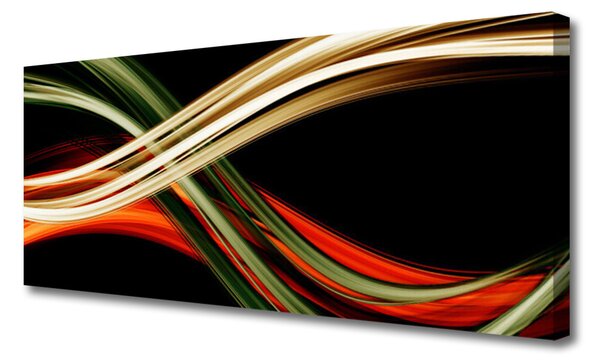 Tablou pe panza canvas Abstract Art Negru Verde Galben Portocaliu