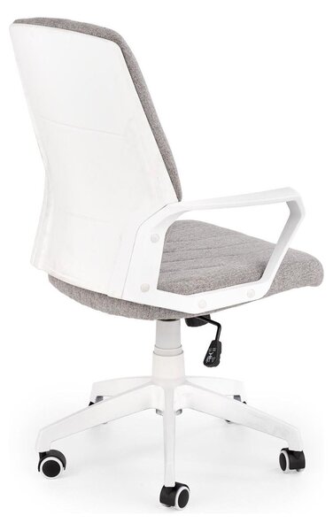 Scaun de birou SPIN 2, grej/alb, stofa clasica/metal, 59x62x99/106 cm
