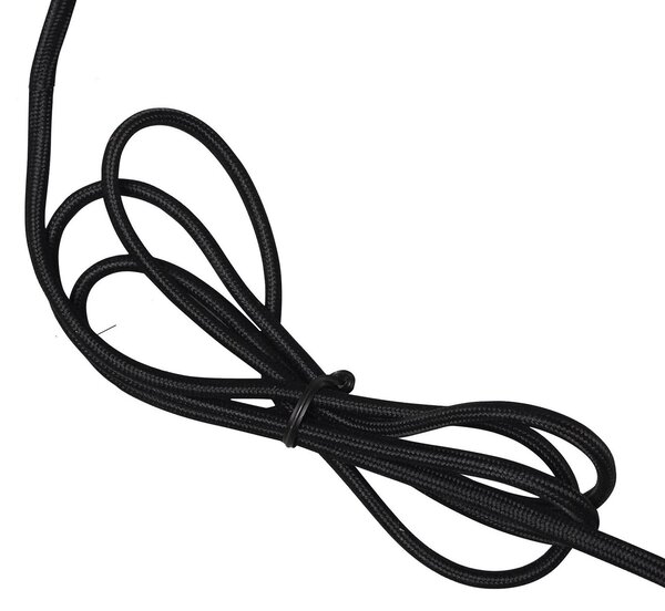 IT´S ABOUT ROMI IT'S lampadar Boston, Ø 25 cm, negru/crem, Negru, Camera de zi / sufragerie, Țesătură / Textil, Modern