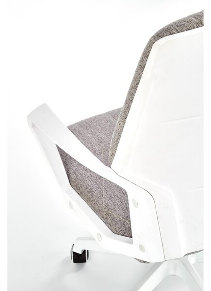 Scaun de birou SPIN 2, grej/alb, stofa clasica/metal, 59x62x99/106 cm