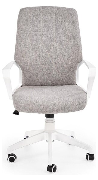 Scaun de birou SPIN 2, grej/alb, stofa clasica/metal, 59x62x99/106 cm
