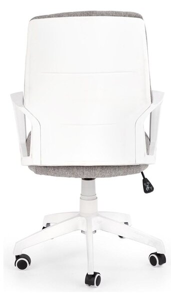 Scaun de birou SPIN 2, grej/alb, stofa clasica/metal, 59x62x99/106 cm