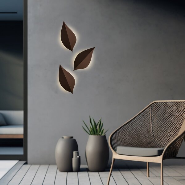 Viokef Lampă LED pentru exterior Amalfi, maro ruginiu, înălțime 28 cm, metal, Maro / Rugină, Aluminiu, Modern