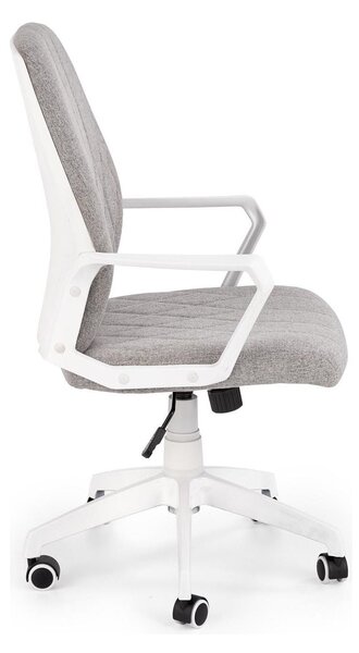 Scaun de birou SPIN 2, grej/alb, stofa clasica/metal, 59x62x99/106 cm