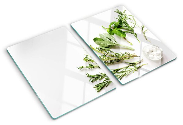 Tocător sticlă Ierburi aromatice de bucătărie