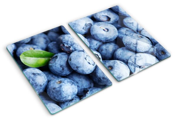 Tocător din sticlă Fructe de pădure cu frunze