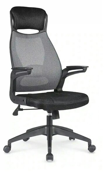 Scaun de birou SOLARIS, negru/gri, stofa mesh/metal/plastic, 58x62x116
