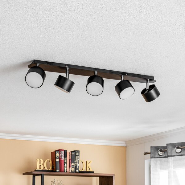 Eko-Light Spot de tavan Cloudy cu 5 becuri negru, reglabil, Negru, Camera de zi / sufragerie, Metal, Modern
