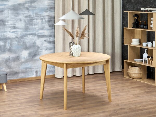 Masă Houston 2147Maro deschis, 8cm, ExtensieExtensie, MDF, Furnir din lemn natural, Furnir din lemn natural, MDF