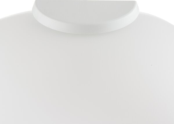 Foscarini Gregg media semi 1 aplică de perete, alb, reglabil, Alb, Camera de zi / sufragerie, Sticlă, Design