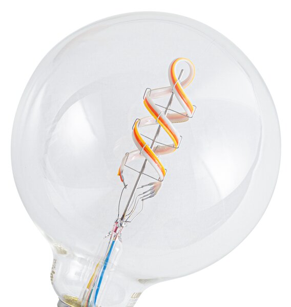 Set 5 becuri Becuri LED inteligente E27 reglabile G125 RGBW luminoase 4W 250lm 2700K