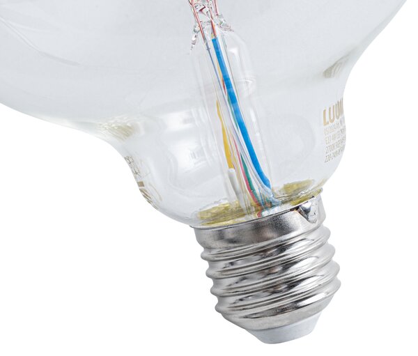 Set 5 becuri Becuri LED inteligente E27 reglabile G125 RGBW luminoase 4W 250lm 2700K