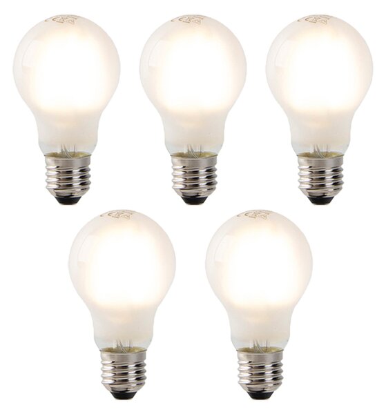 Set de 5 becuri LED cu dimmer E27 sticlă mată 4W 320lm 2700K