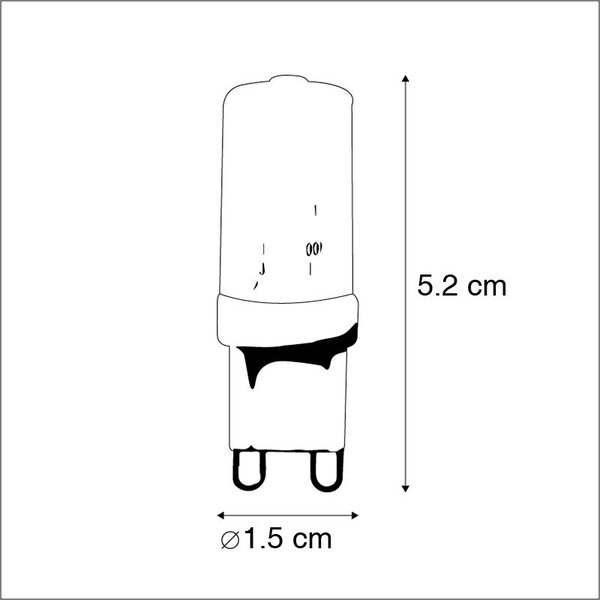 Set de 2 becuri LED G9 reglabile 3W 280lm 2700K