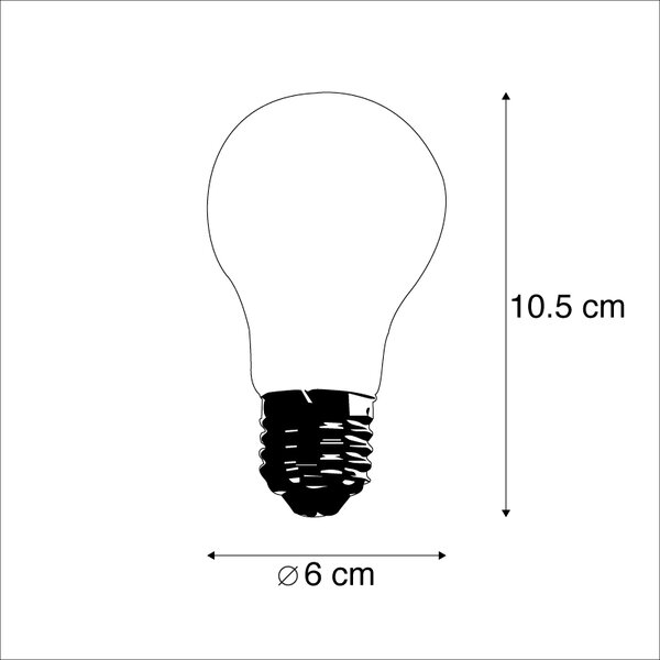 Set de 5 becuri LED E27 sticlă opala 1W 80lm 2200K