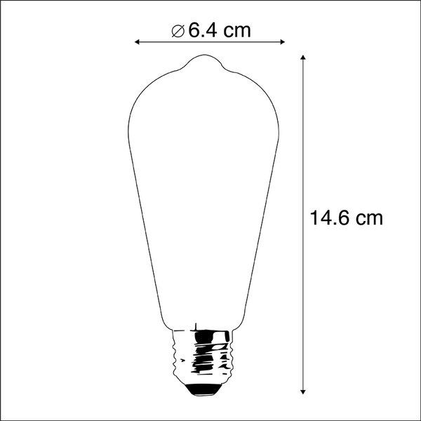 Set de 5 becuri LED E27 cu reglaj de intensitate la cald auriu 8W 806lm 2000-2700K