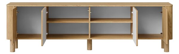 Comodă TV cu 4 uși Arango, stejar hickory (190 cm)