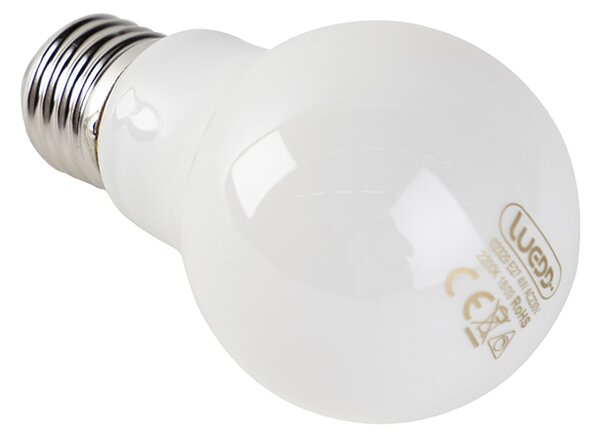 Set de 5 becuri LED cu variator E27 sticlă opala 4W 320lm 2200K