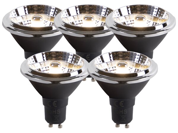 Set de 5 becuri LED GU10 AR70 6W 380lm 3000K