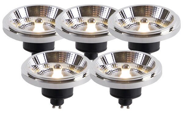 Set de 5 becuri LED reglabile GU10 AR111 11W 810lm 2700K