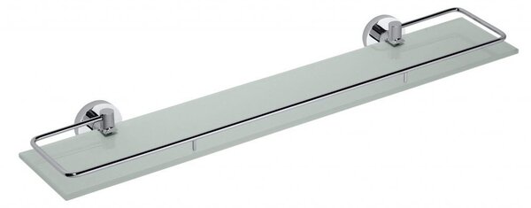 Sapho Sapho, raft din sticlă X-ROUND E cu bară rabatabilă 600x130mm, sticlă de lapte, crom, XR600