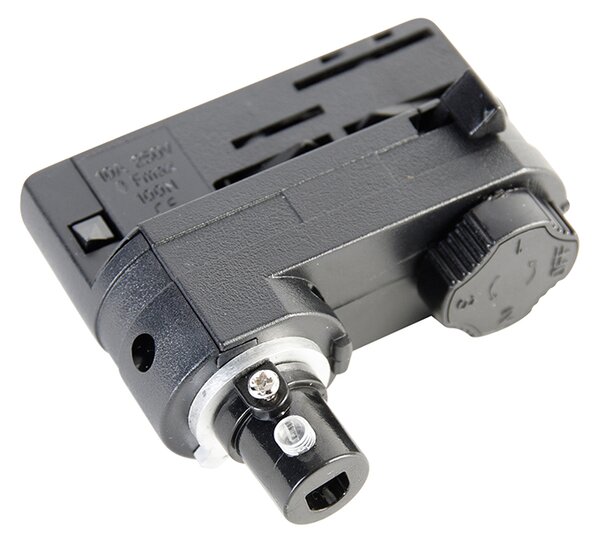 Adaptor pentru lampă suspendată pentru șină trifazată neagră