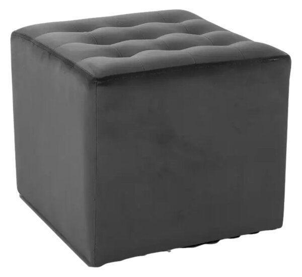 Taburet Lori Velvet, negru