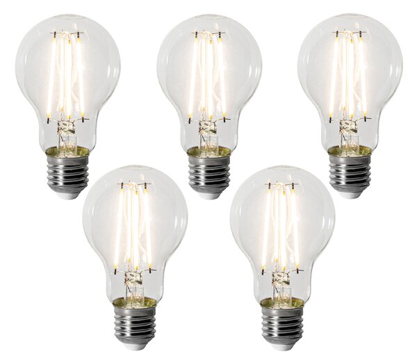 Set de 5 becuri LED E27 reglabile A60 8W 900 lm 3000K