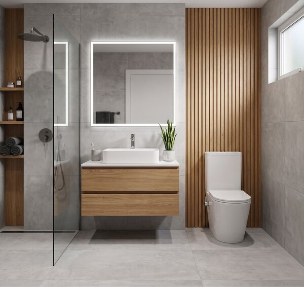 Erga Tina, Vas combinat WC 620x365x820 mm, Fără margine + funcție bideu + capac WC, alb lucios, ERG-V03-TINA-TO2-BID-WH
