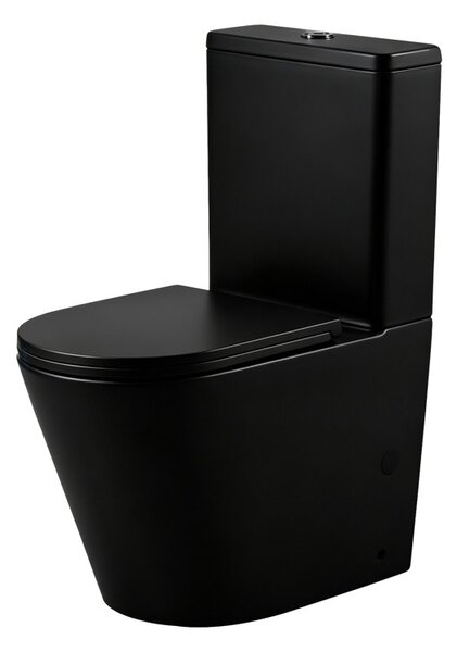 Erga Tina, Vas combinat WC 620x365x820 mm, Tornado 2.0 + capac WC, negru mat, ERG-V03-TINA-TO2-BK