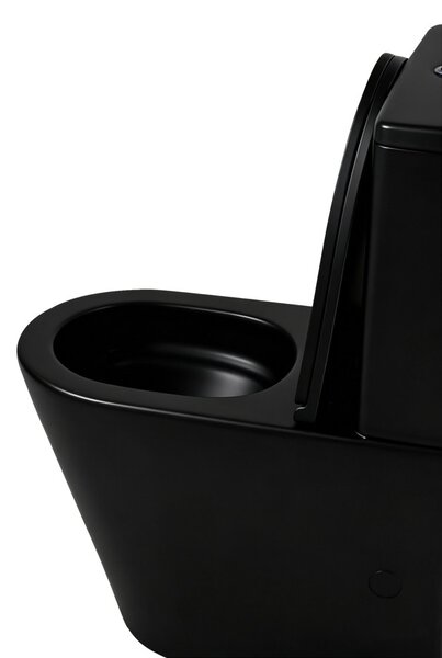 Erga Tina, Vas combinat WC 620x365x820 mm, Tornado 2.0 + capac WC, negru mat, ERG-V03-TINA-TO2-BK