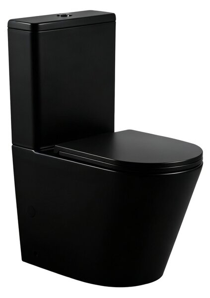 Erga Tina, Vas combinat WC 620x365x820 mm, Tornado 2.0 + capac WC, negru mat, ERG-V03-TINA-TO2-BK