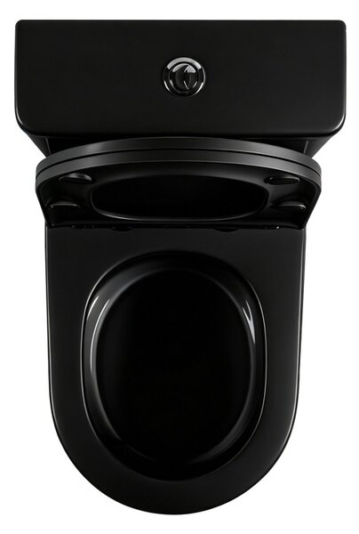 Erga Tina, Vas combinat WC 620x365x820 mm, Tornado 2.0 + capac WC, negru mat, ERG-V03-TINA-TO2-BK