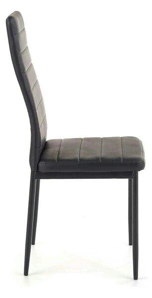 Scaun bucatarie rezistent K70, negru, piele ecologica/metal, 41x50x98