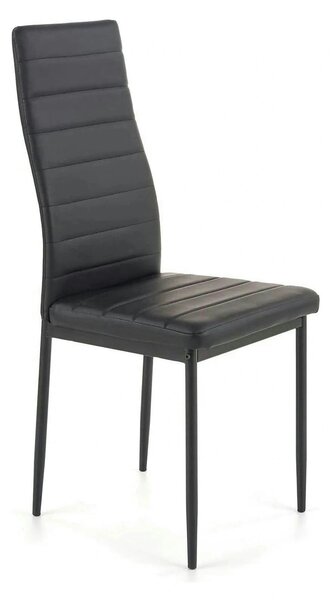 Scaun bucatarie rezistent K70, negru, piele ecologica/metal, 41x50x98