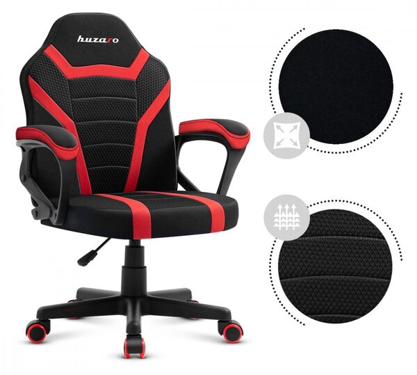 Scaun de gaming pentru copii in culorile negru si rosu