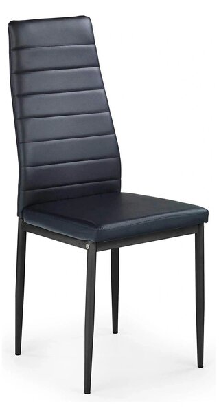 Scaun bucatarie rezistent K70, negru, piele ecologica/metal, 41x50x98