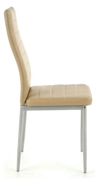 Scaun bucatarie K70, maro deschis/gri, metal/piele ecologica, 41x50x98