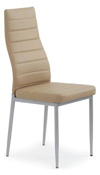 Scaun bucatarie K70, maro deschis/gri, metal/piele ecologica, 41x50x98