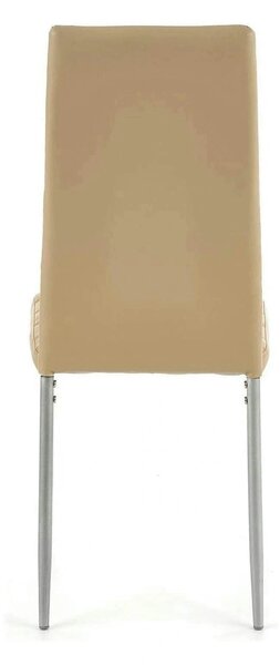 Scaun bucatarie K70, maro deschis/gri, metal/piele ecologica, 41x50x98
