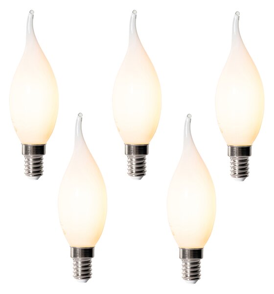 Set de 5 becuri LED E14 dimabile BXS35 Opal 4W 450 lm 2200K