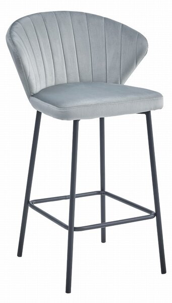 Scaun Bar Kors Catifea Gri Deschis