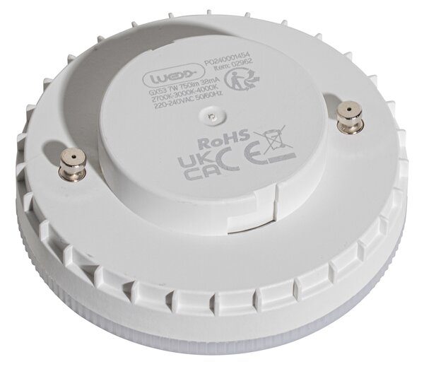Set de 5 becuri LED GX53 cu 3 trepte de reglare a intensității luminoase și temperaturii de culoare 7W 750 lm 2700K-4000K