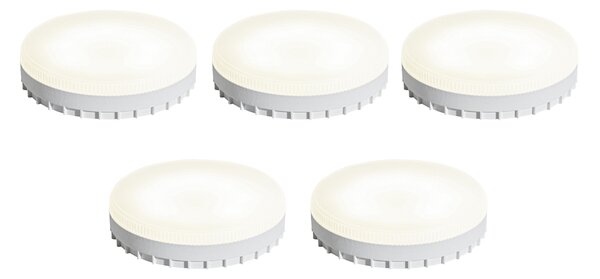 Set de 5 becuri LED GX53 cu 3 trepte de reglare a intensității luminoase și temperaturii de culoare 7W 750 lm 2700K-4000K
