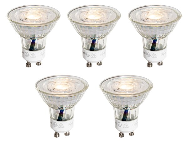 Set de 5 becuri LED GU10 50mm clare 3W 230 lm 2700K