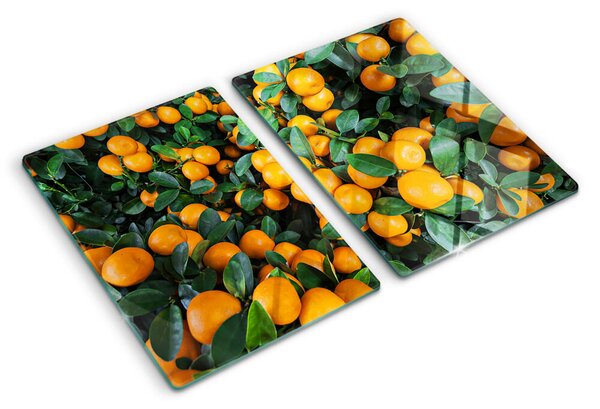 Tocător din sticlă Mandarine pe ramuri