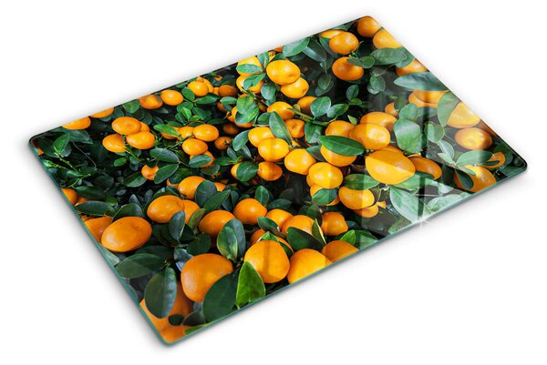Tocător din sticlă Mandarine pe ramuri
