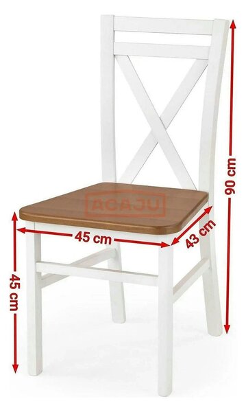 Scaun DARIUSZ 2, nuc inchis, lemn de fag, 45x43x90 cm